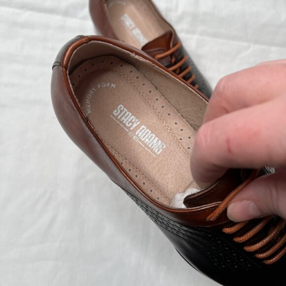 Stacy Adams Mens Shoes Halloway Plain Toe Oxford Brown Leather 7 M main image 8